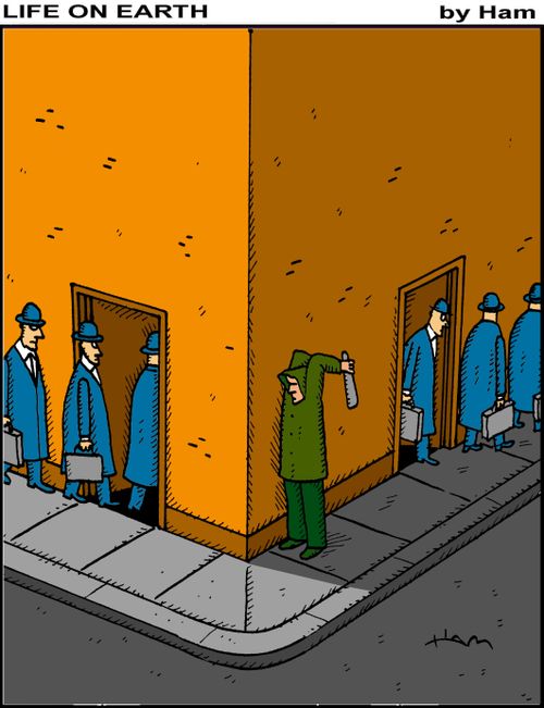 Anti-mugger door.