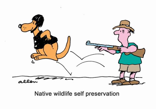'Native wildlife self preservation.'