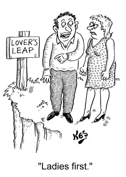 'Ladies first.'