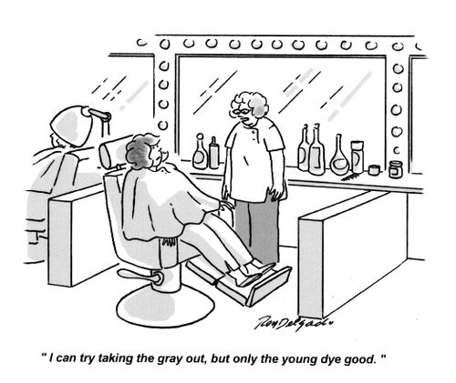 'I can try taking the gray out, but only the young dye good.'