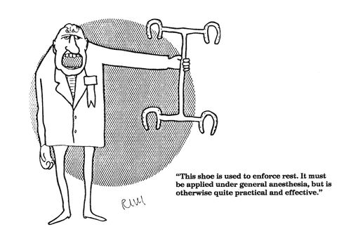 'This shoe is used to enforce rest....'