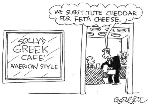 American style Greek cafe.