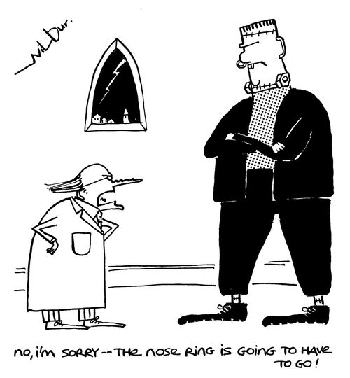 'No, I'm sorry - the nose ring is going to have to go!'