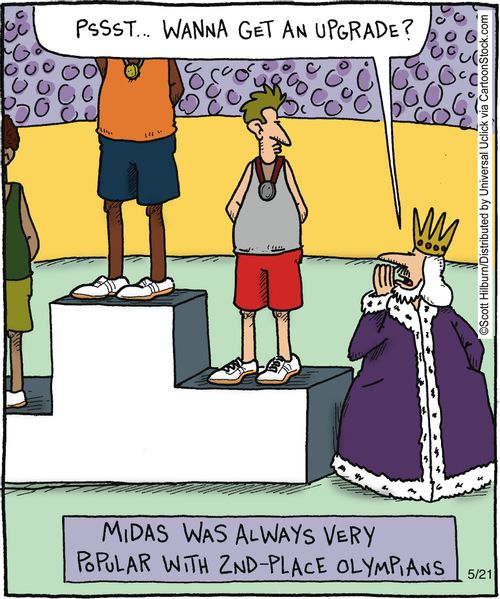 Midas was always very popular with 2nd-place Olympians,
