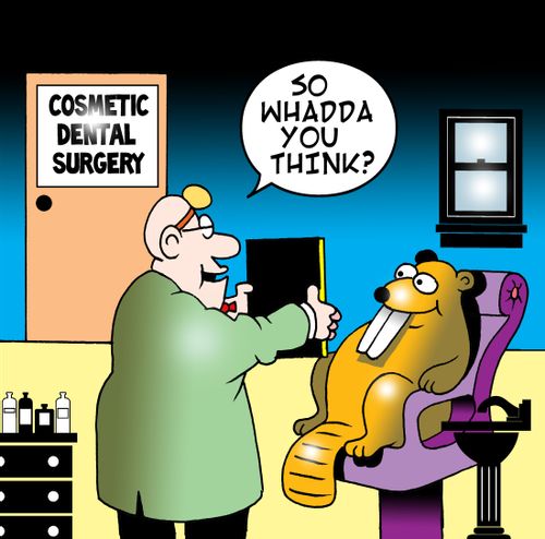 Cosmetic dental surgery.
