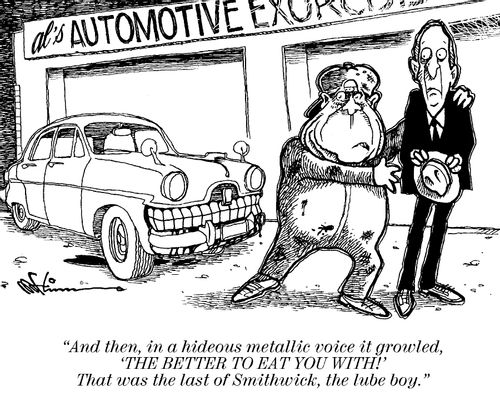 'And then, in a hideous metallic voice it growled...'