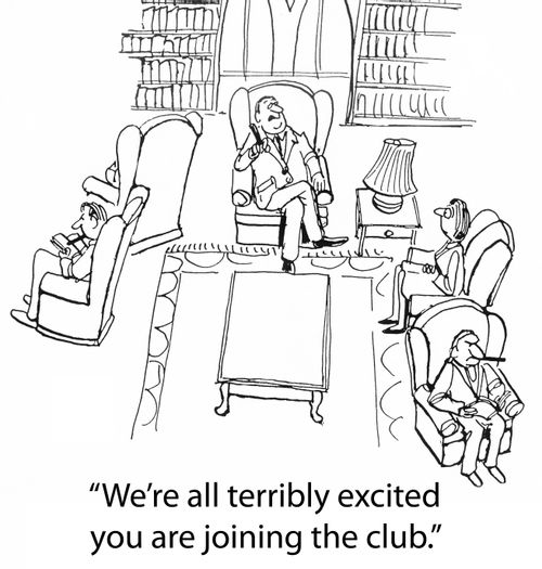 'We're all terribly excited you are joining the club.'