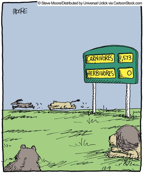 Carnivores V Herbivores.