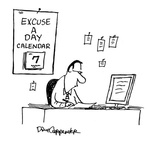 Excuse a Day calendar.
