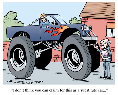 'I don't think you can claim for this as a substitute car ...'