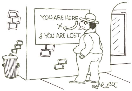 You Are Here...X...& YOU Are Lost.