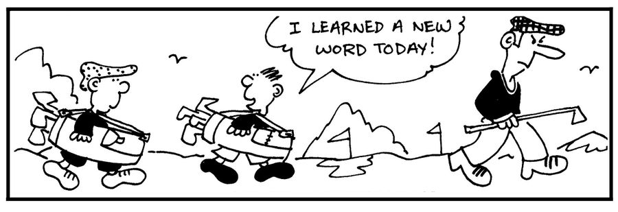 'I learned a new word today.'