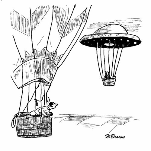 Flying saucer balloon.