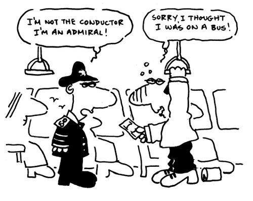 'I'm not the conductor, I'm an admiral.'