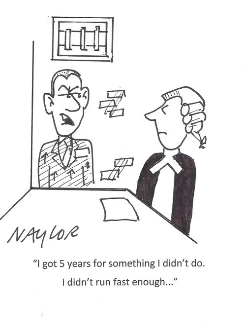 'I got 5 years for something I didn't do. I didn't run fast enough. . .'