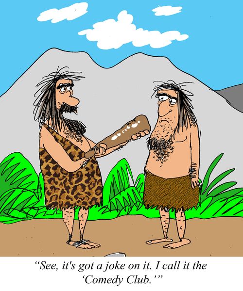 'See, it's of a joke on it. I call it the 'Comedy Club'.'