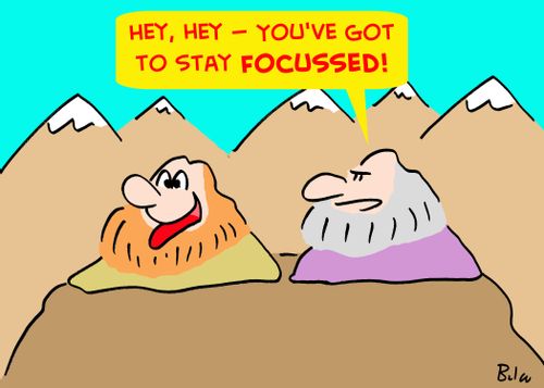 'Hey, hey -- You've got to stay focussed.'