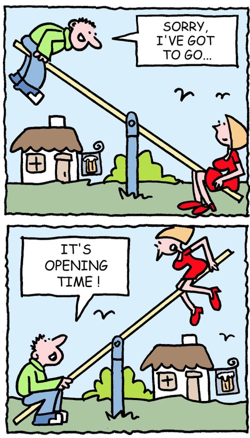 Sorry, I've got to go...it's opening time.