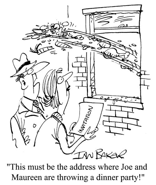 This must be the address where Joe and Maureen are throwing the dinner party!