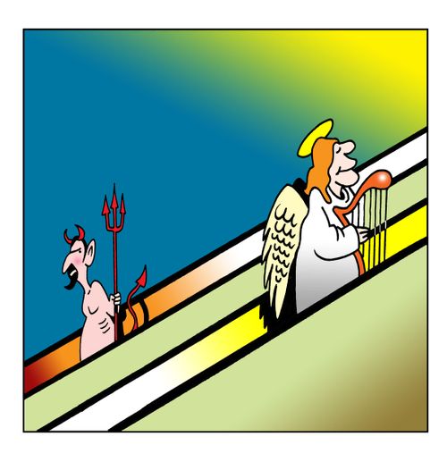 The escalator.