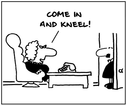 'Come in and kneel.'