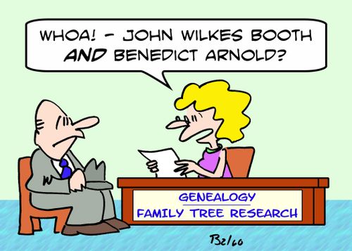 GENEALOGY - FAMILY TREE RESEARCH, 'Whoa! -- John Wilkes Booth AND Benedict Arnold?'