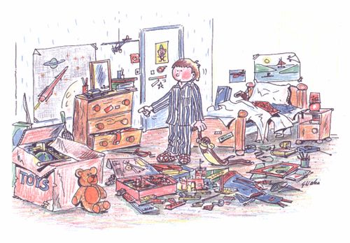 Untidy bedroom