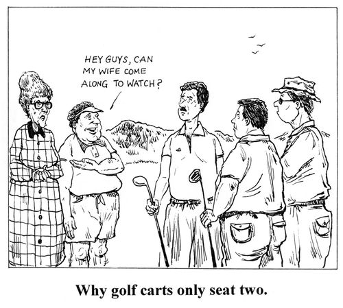 Why golf carts only seat two.