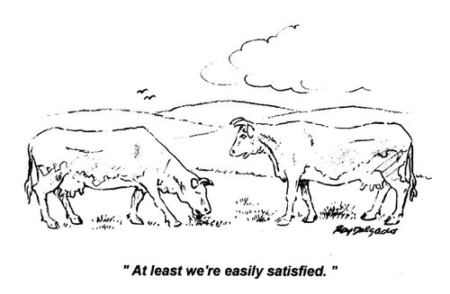'At least we're easily satisfied.'