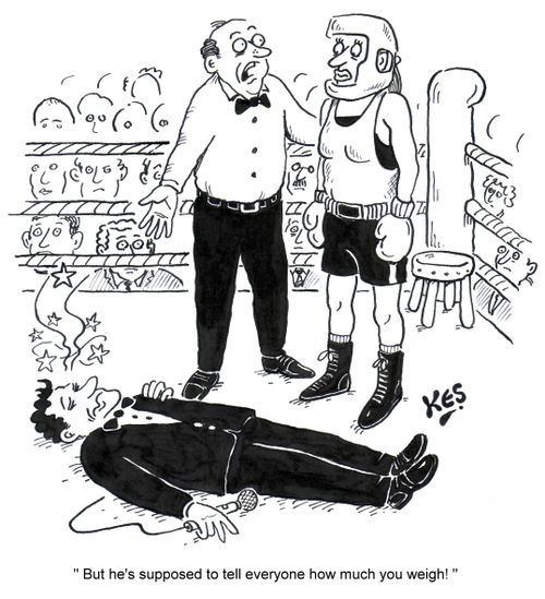 'But he's supposed to tell everyone how much you weigh! '