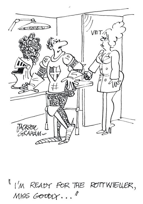 'I'm ready for the Rottweiler,Miss Goodly...'
