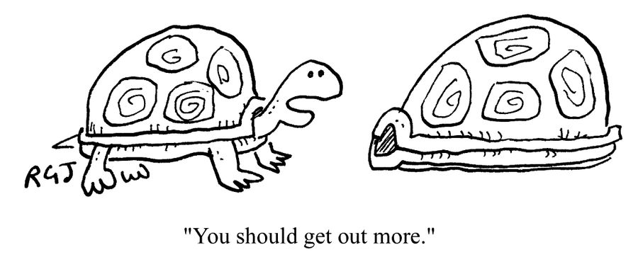 "You should get out more."
