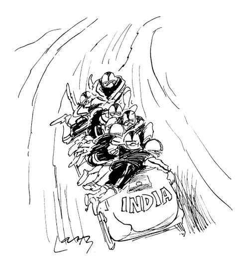 Cramped Indian toboggan