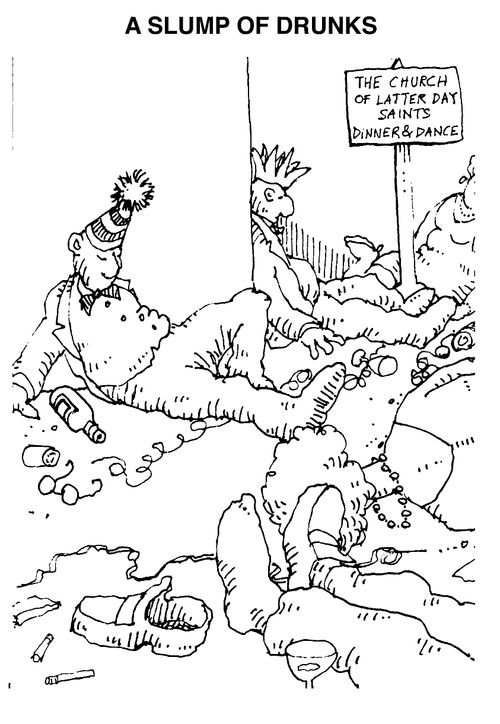 A slump of drunks