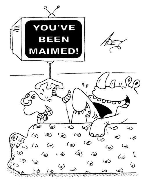 Predators watching 'You've Been Maimed'.
