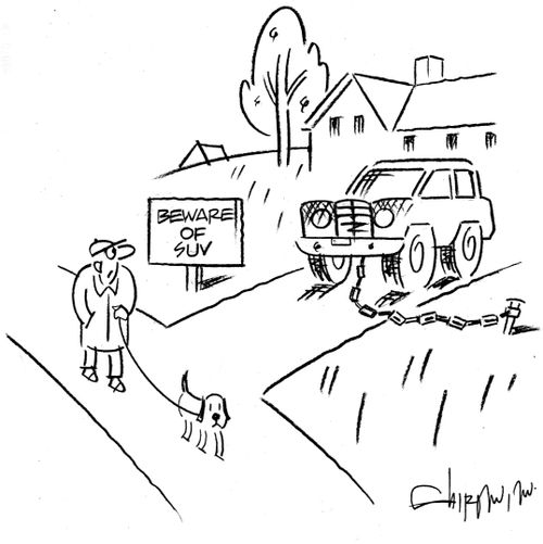 'Beware of SUV.'