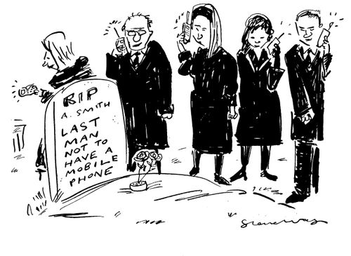 'RIP: A Smith.  Last man not to have a mobile phone.'