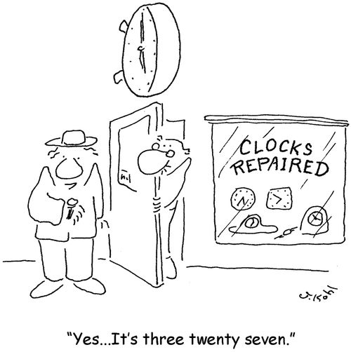 'Yes...It's three twenty seven.'
