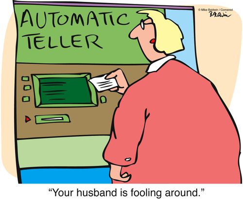 "Your husband is fooling around."