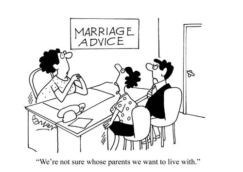 'We're not sure whose parents we want to live with.'