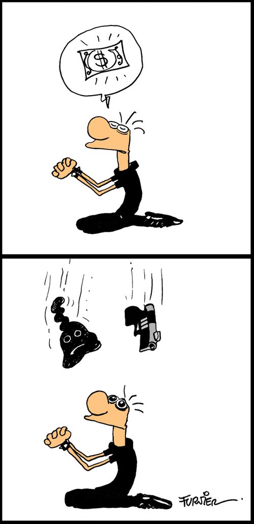 Man praying for money.