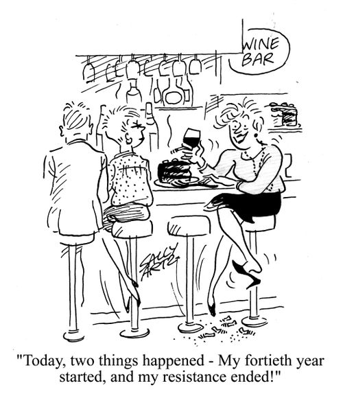 'Today, two things happened - my fortieth year started, and my resistance ended.'