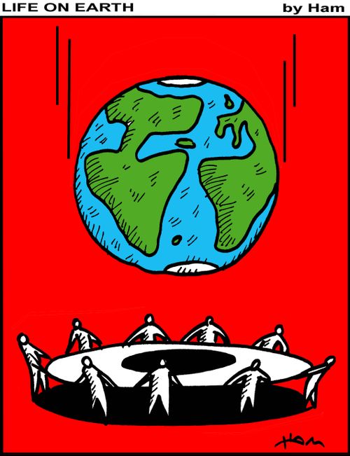 Saving earth.