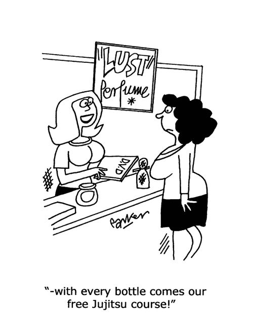 '-with every bottle comes our free Jujitsu course!'