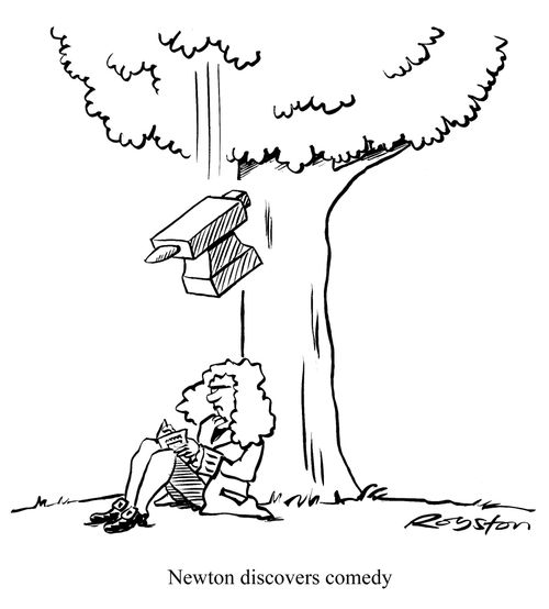  'Newton discovers comedy'
