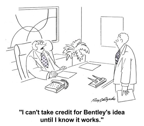 'I can't take credit for Bentley's idea until I know it works.'