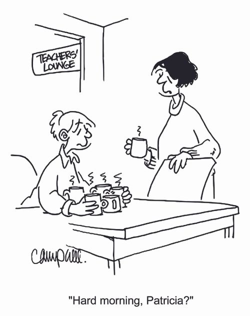 'Hard morning, Patricia?'