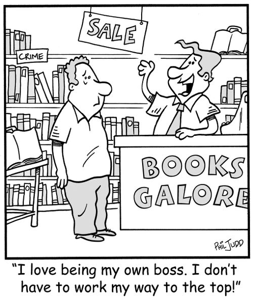 'I love being my own boss, I don't have to work my way to the top!'
