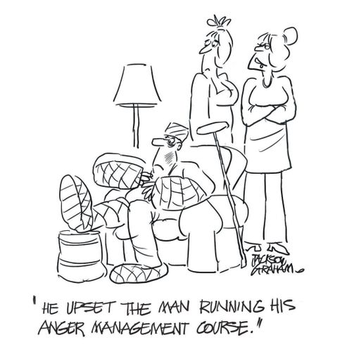 "He upset the man running his anger management course."