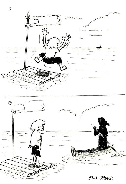 Rescued by the Grim Reaper.